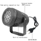 Black rotating LED snowflake projector with power cord and 360° bracket