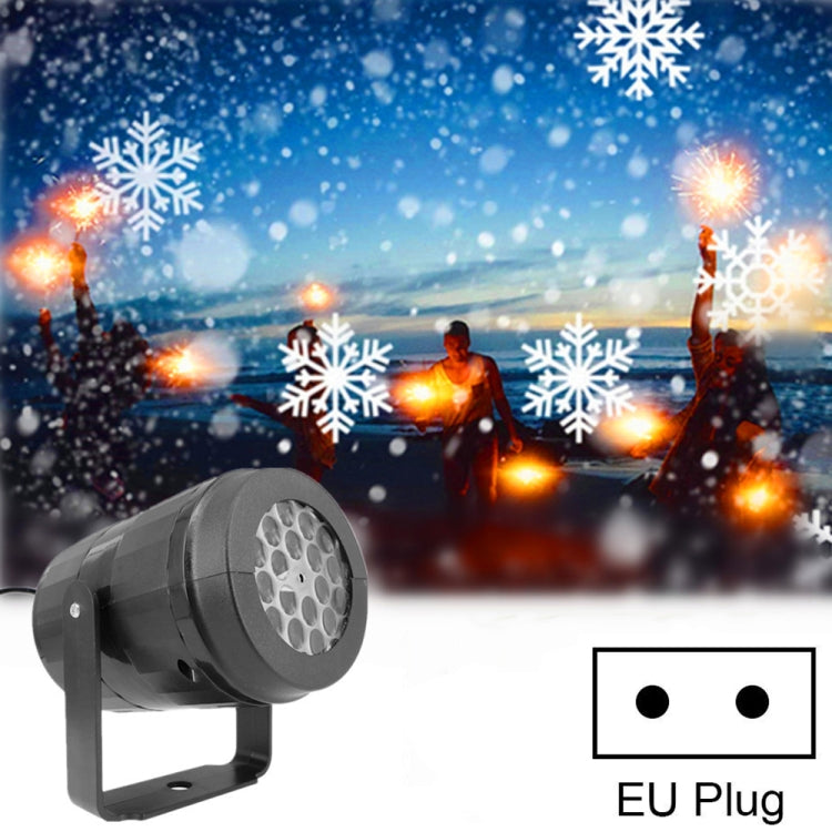Rotatable LED snowflake projector light with EU plug
