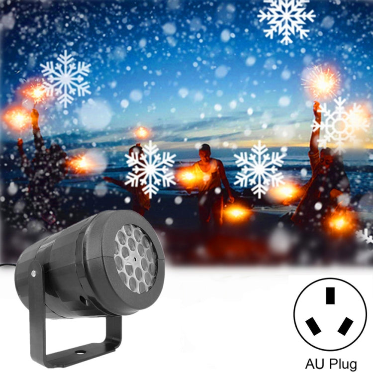 Rotatable LED snowflake projector light with AU plug