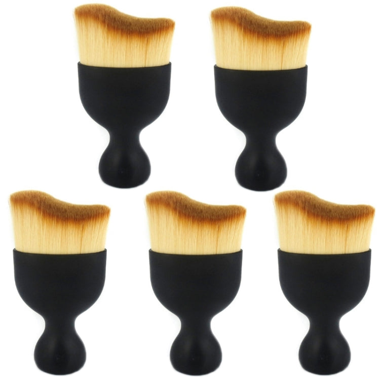 Set of car vent cleaning brushes with black handles and orange bristle heads