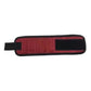 Red magnetic wrist strap with five vertical magnetic sections and adjustable wrist band