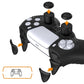 Black silicone controller button and joystick cap cover set with cutouts and textured grips