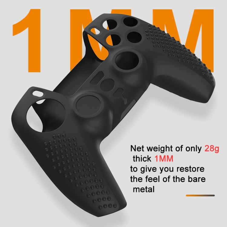 Black silicone controller cover set with textured grips and joystick cap openings