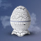 White LED dinosaur egg night light with crackled finish and control panel