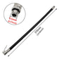 Bicycle tire inflator hose with 9.5mm threaded nozzle adapter (black)