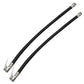 2-pack bicycle tire inflator hoses with clamp-style metal nozzle ends (black)