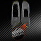 Carbon-fiber-pattern LHD bezel stickers with textured weave detail, oval close-up