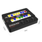 Black ECU breakout box tester top view with color-coded connector blocks and front control buttons