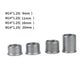 M14x1.25 thread repair sleeves, sizes 9, 11, 16, 20 mm shown