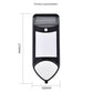 Solar LED wall light with motion sensor, black body with solar panel and white LED panel