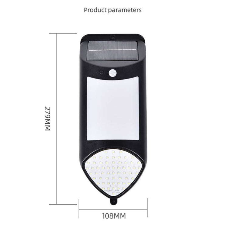 Solar LED wall light with motion sensor, black body with solar panel and white LED panel