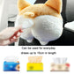 Corgi plush tissue box cover with tissues pulled out; orange-and-white ear design