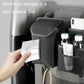 Black car seat back tissue box storage bag with pull-out tissue opening and mesh pockets