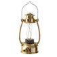 Gold retro oil lamp lantern table decoration with clear glass globe and warm light