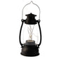Black retro oil lamp lantern with clear glass globe and metal top chimney