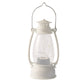 White retro oil lamp lantern with clear glass globe and arched hanging handle