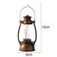 Bronze retro oil lamp lantern with clear glass globe, 13cm tall, 6cm wide