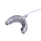 Transparent mouth tray with attached cable for LED teeth whitening