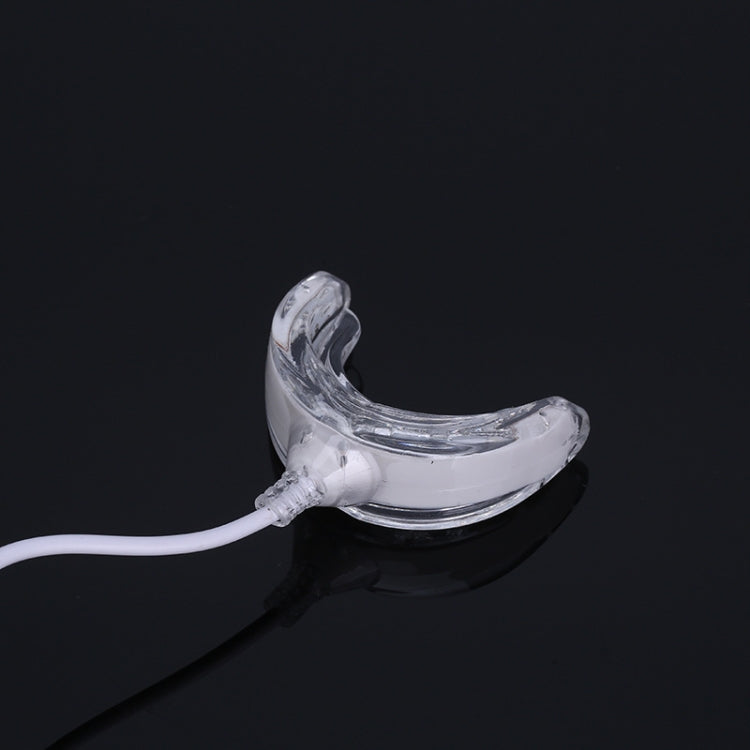 Transparent mouth tray with white cable for LED teeth whitening