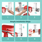 3-in-1 vegetable cutter attachment shown being installed on red stand mixer, KA-006