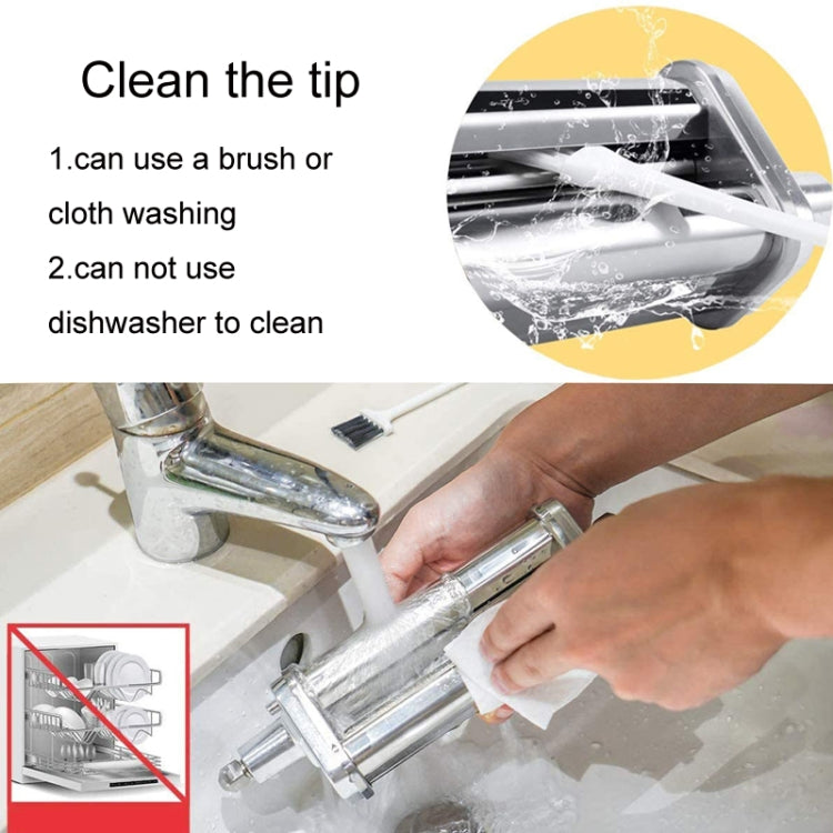 Stainless steel noodle press roller with hand cleaning the feed tip