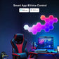 Hexagon smart wall lights set with pink and purple glow for gaming room