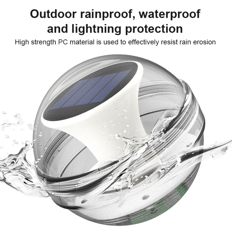 Waterproof solar floating pool light, clear globe with raindrop splash effect