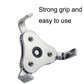 Oil filter element removal wrench with curved fork handle and socket drive