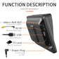 Car MP5 player rear panel ports: AUX, AV in, USB, TF card, and DC power