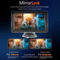 Car MP5 player screen with MirrorLink mirroring to mobile screen, 7-inch display