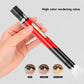 Handheld mini pen LED flashlight, bright red with black grip and silver ring