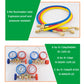 AC refrigeration manifold valve with multi-color hoses and brass connectors for tubing