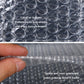 Clear bubble wrap sheet with densely packed air bubbles and thick padding