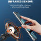 Automatic wireless car charger mount with infrared sensor releasing when a phone is close