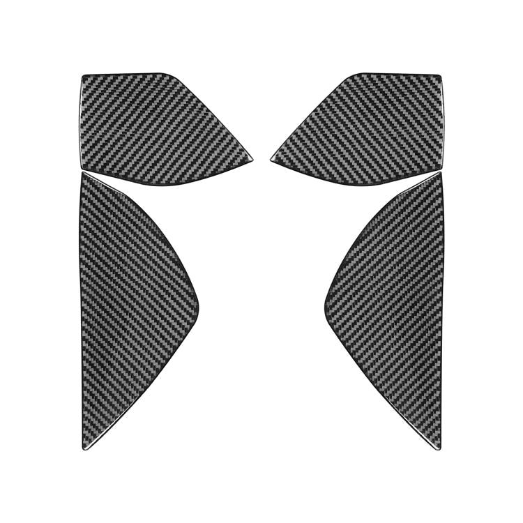 Carbon-fiber patterned front slot decoration sticker set (4 pieces)