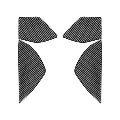 Carbon-fiber patterned front slot decoration sticker set (4 pieces)