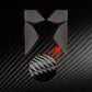 Carbon-fiber front slot decoration stickers with close-up texture view