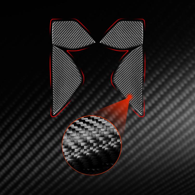 Carbon-fiber front slot decoration stickers with close-up texture view