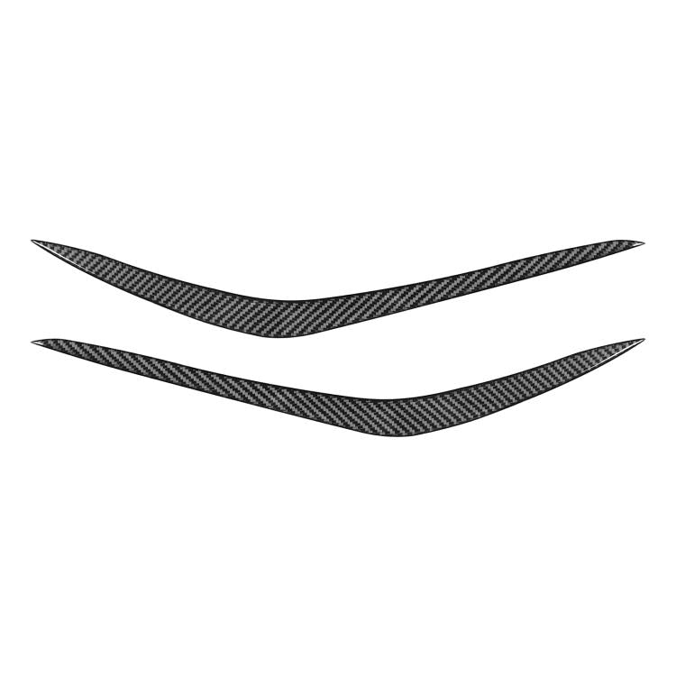 Carbon fiber-style bumper lip decorative sticker set, two V-shaped strips
