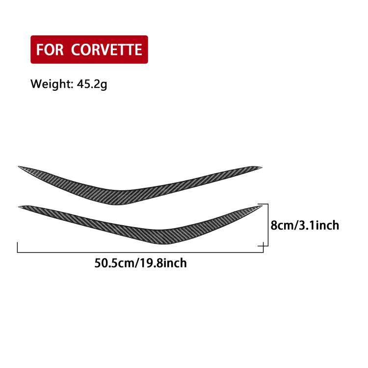 Carbon fiber-style bumper lip sticker set, two curved strips