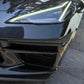 Installed carbon fiber-pattern bumper lip stickers on front corner