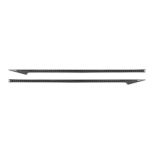 Pair of black carbon-fiber taillight trim stickers for rear lights