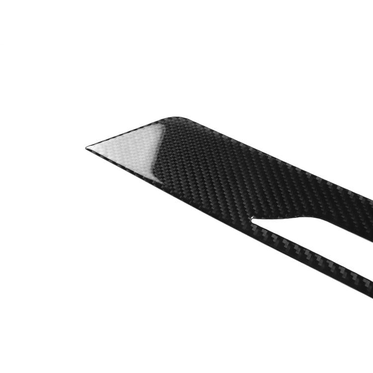 Carbon-fiber corner door sill trim sticker, black weave