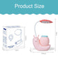 Cartoon snail LED desk lamp product size diagram with dimensions shown in cm