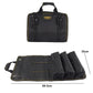 Rolling electrician tool kit bag with fold-out compartments and adjustable carry handle