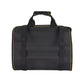 Compact electrician repair tool kit bag with padded handles and black fabric with yellow edging