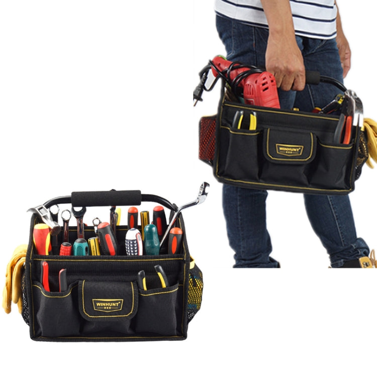 WINHUNT tool bag carried on belt with padded handle and tool assortment