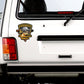 Fishing Force car sticker decal with fish and fist design on a white vehicle
