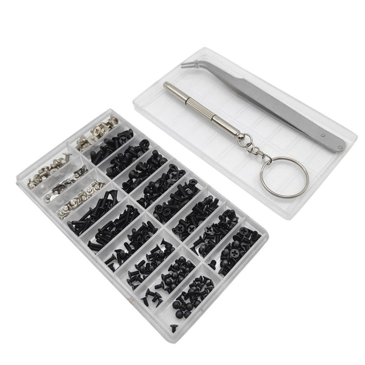 Laptop universal screw set organizer case with key ring and screwdriver