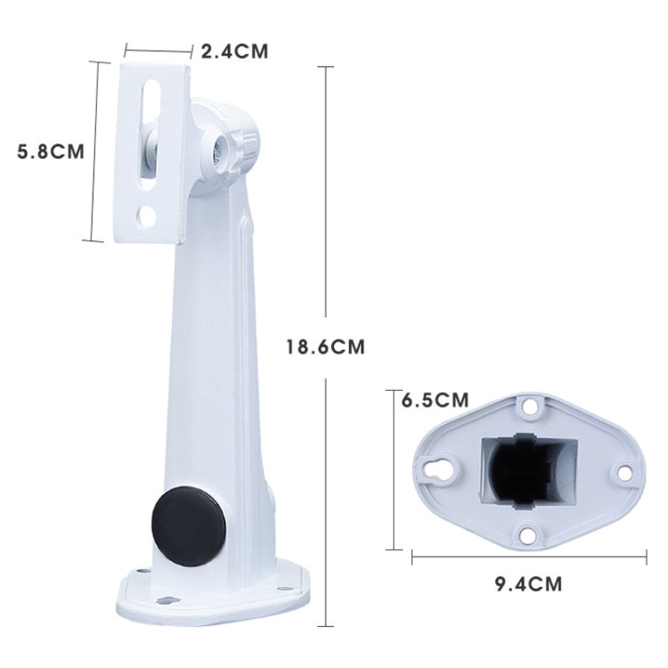 White aluminum camera mounting bracket stand with base plate, set of 3